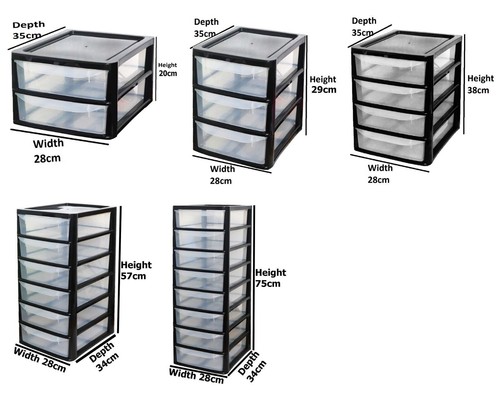 Plastic storage drawers - a4,