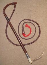 Antique Gents Hunting Whip Hallmarked Silver Collar 1926 Swaine & Adeney Antler