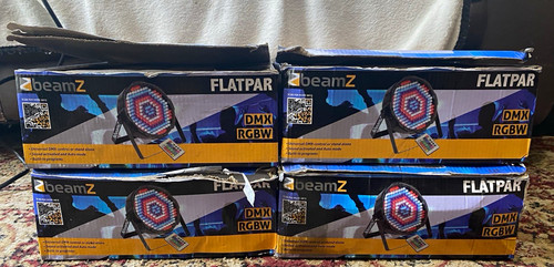 Beamz flatpar 186ir dmx rgbw - dmx,