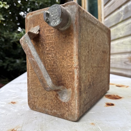 Vintage metal gallon petrol - vintage,