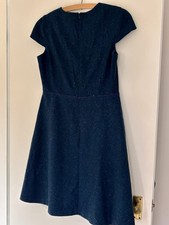 Cath Kidston Teal navy and Blue Tweed Dress Size 12