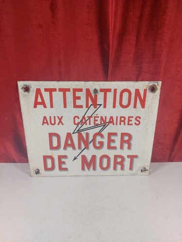 Vintage french enamel sign - vintage,
