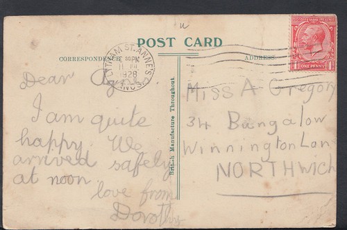 Family history postcard - family,