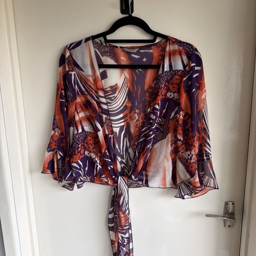 Tropical tie front bolero - tropical,