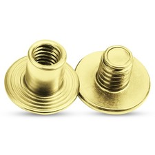 DIY Flat Belt Screw Leather Craft Strap Chicago Brass Solid Rivets Stud Head