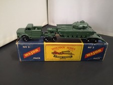 B803-MATCHBOX MAJOR PACK No3 THORNYCROFT ANTAR TANK TRANSPORTER & CENTURION TANK