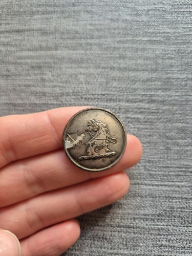 Antique livery button horse - antique,