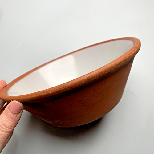 Vintage terracotta dairy bowl - vintage,