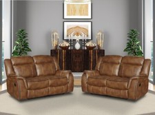 Tan Brown Leather Gel Recliner