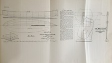 Antique Print Yacht Plan 1895