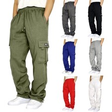 Mens Joggers Pants Tracksuit Bottoms Loose Trouse Jogging r Straight Sweatpants