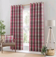 Dunelm Kempton Check Raspberry