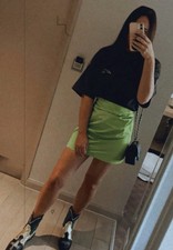 Zara Neon Green Mini Skirt