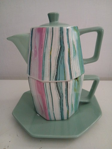 Art deco style tea - art, cup