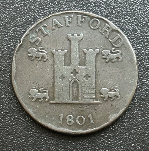 1801 stafford one penny token - penny,