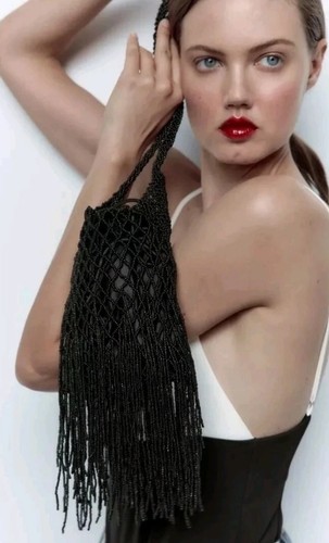 Zara black handmade - handmade, beaded
