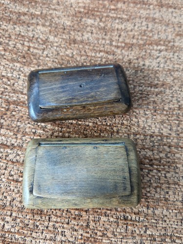 Two 18th century wooden snuff - two,