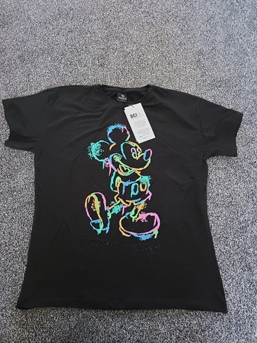 Black disney shirt colourful - black, t