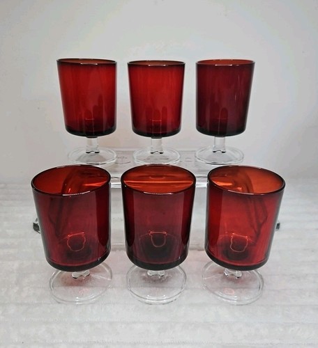 Luminarc red glasses with - luminarc,