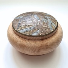 Vintage Wood Trinket Box With