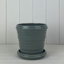 Grey ceramic plant - grey, pot