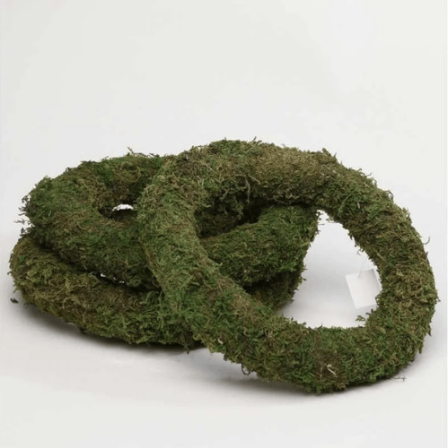 Natural green moss wreath - green,
