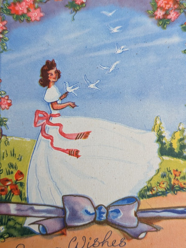 Vintage used crinoline lady - used,