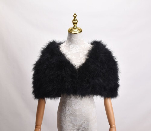 Real ostrich feather - feather, shrug