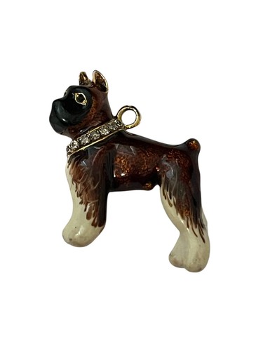 Boxer dog enamel pendant - dog,