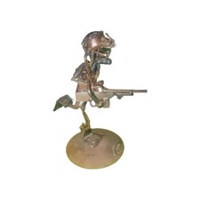 Happy Metal Scrap Metal Soldier Abstract Terminator Sculpture