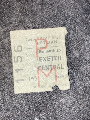 Half railway ticket - half.,