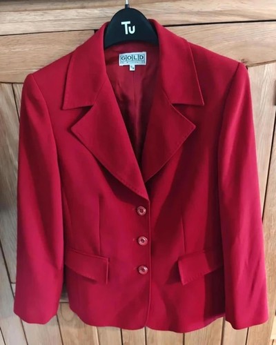 Gold michael red blazer - by,