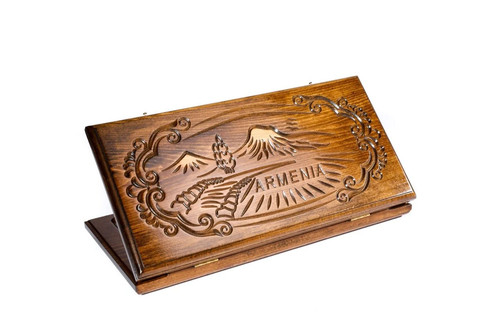 Wooden backgammon set armenian - backgammon,