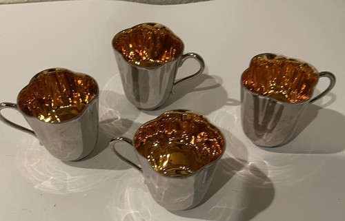 Gold and chrome tea - chrome, cup
