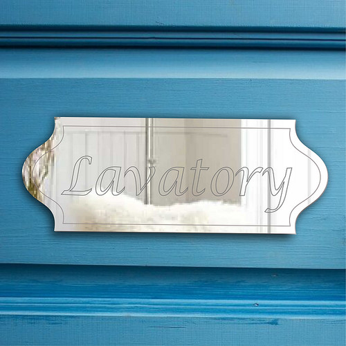 Lavatory toilet room door sign - toilet,