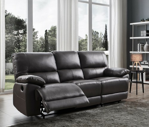 Black genuine leather - leather, manual