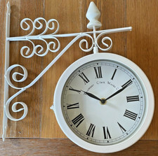 Camberwell Indoor / Outdoor Metal Double Face Wall Clock with Bracket By Acctim
