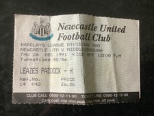 Ticket Stub Match ticket