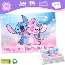 Angel & Stitch Cake Topper