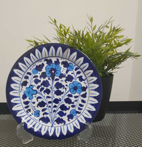 Eaglewiz blue pottery round - blue,