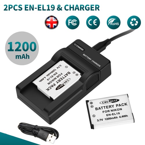 El19 battery charger - 2×, battery+