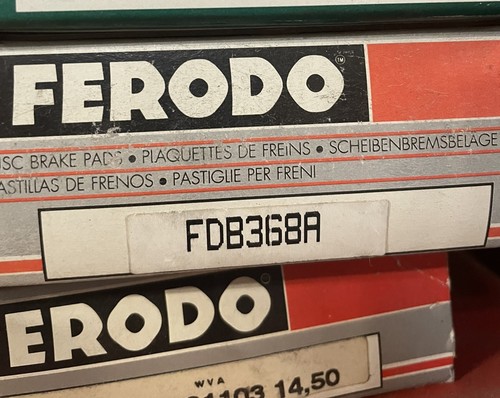 Ferodo fdb368 brake pads set - pads, f