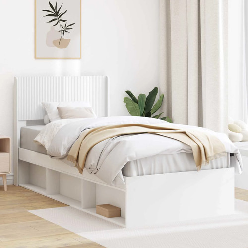 Bed frame single white - bed,