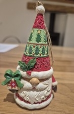 Jim Shore Heartwood Creek Nordic Noel Gnome in Hat  Christmas Ornament  6012895