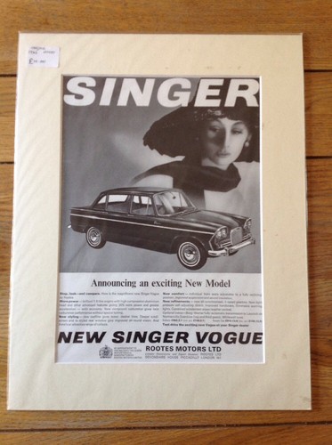 Singer vogue cars original - vogue,