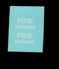 CORGI JUNIORS J63 CHEVROLET VAN - FIRE SALVAGE TRANSFERS/DECALS