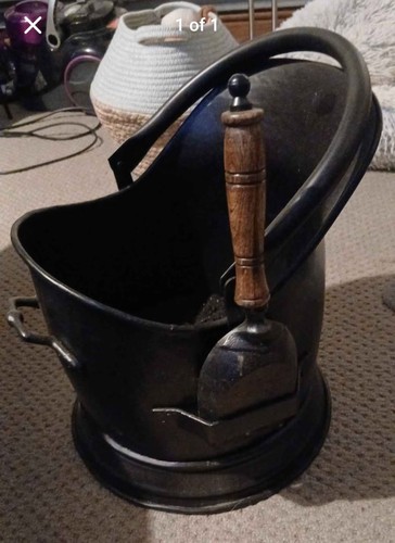 Traditional coal bucket with - coal,