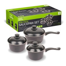 6x Non-Stick Pan Set Carbon