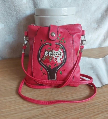 Red purse bag with - with, motif