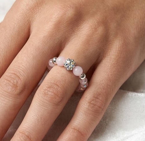 Pink seed bead crystal - pink,